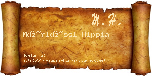 Máriássi Hippia névjegykártya